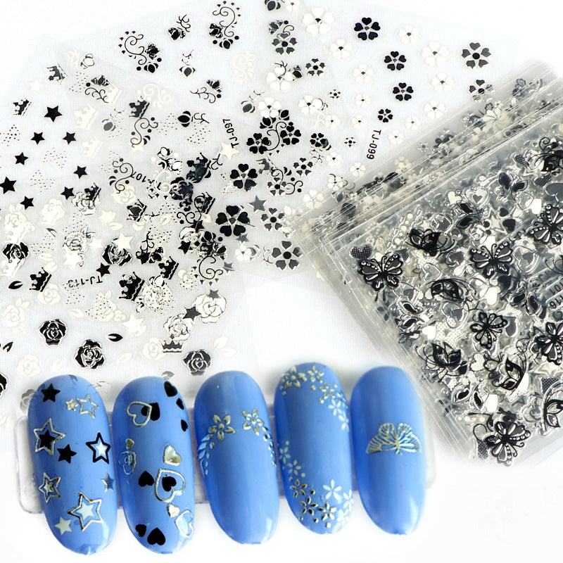 3D Nail Art Stickers - Butterfly & Flower Designs