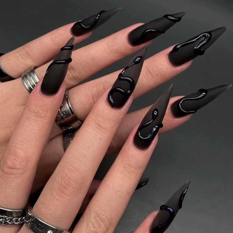 Wearable Nail Gel Patch Set for Long Stiletto Manicure - Nail Art & Tools