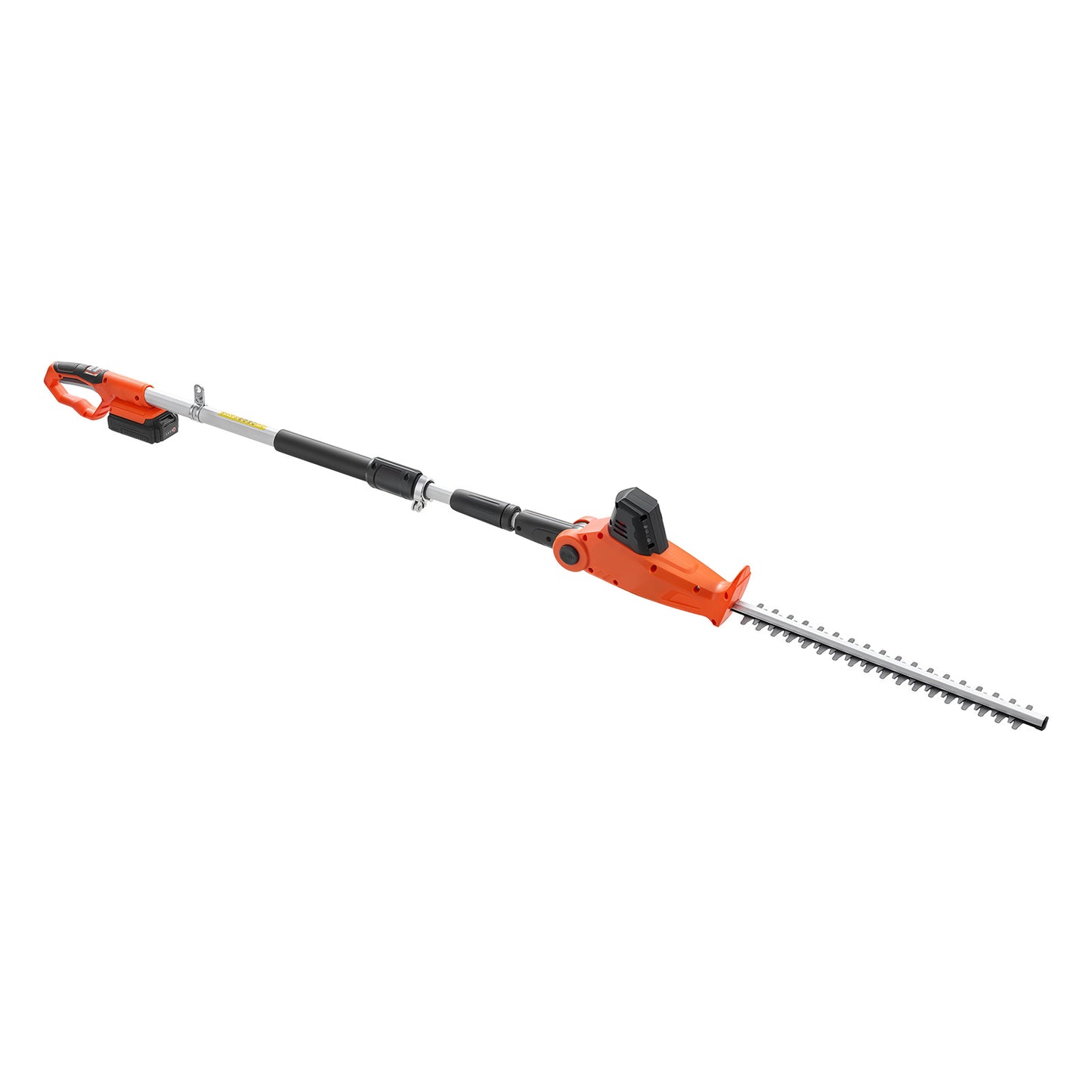 20V Cordless Pole Hedge Trimmer Kit with 18-Inch Steel Blade & Telescoping Reach