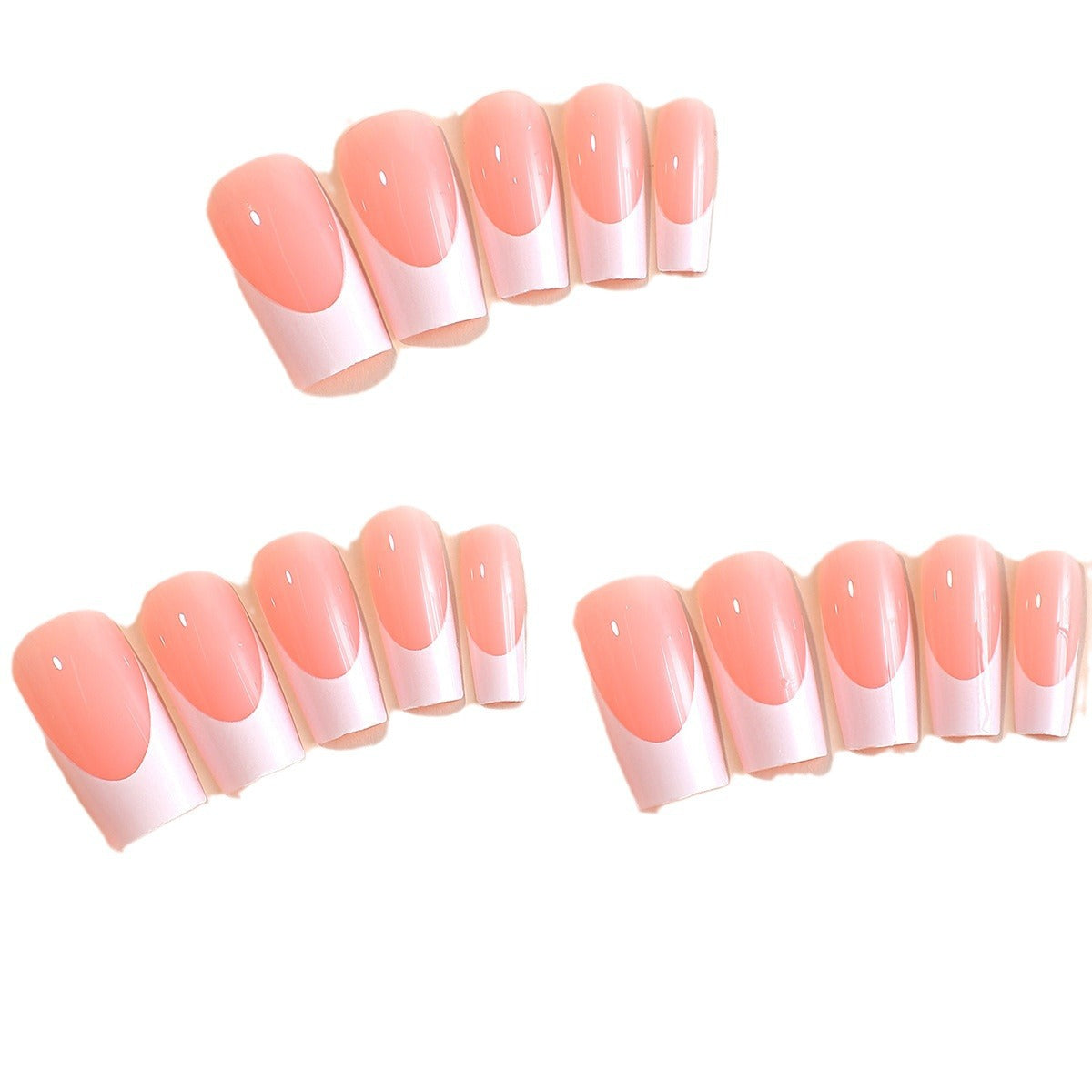Minimalist French-Style Press-On Nails for Women - Ultra-Thin Seamless Design