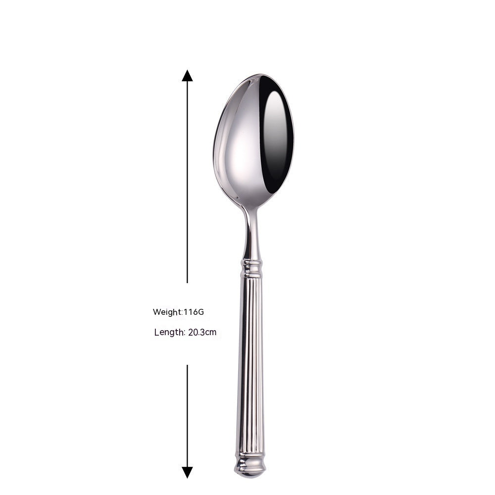 Stainless Steel Knife Fork Spoon Set - Modern Kitchen Utensils, 304 Steel