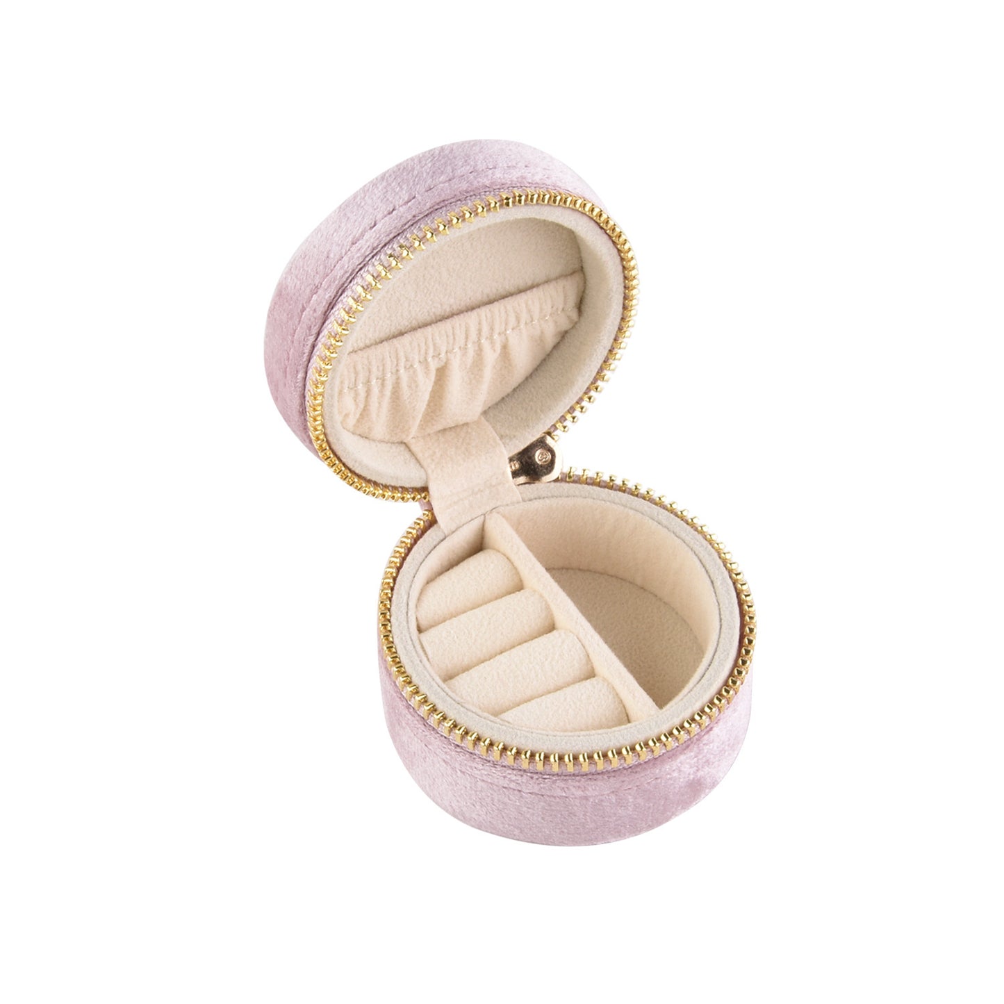Mini Velvet Jewelry Storage Box - Portable Ring Organizer, Multi-Color