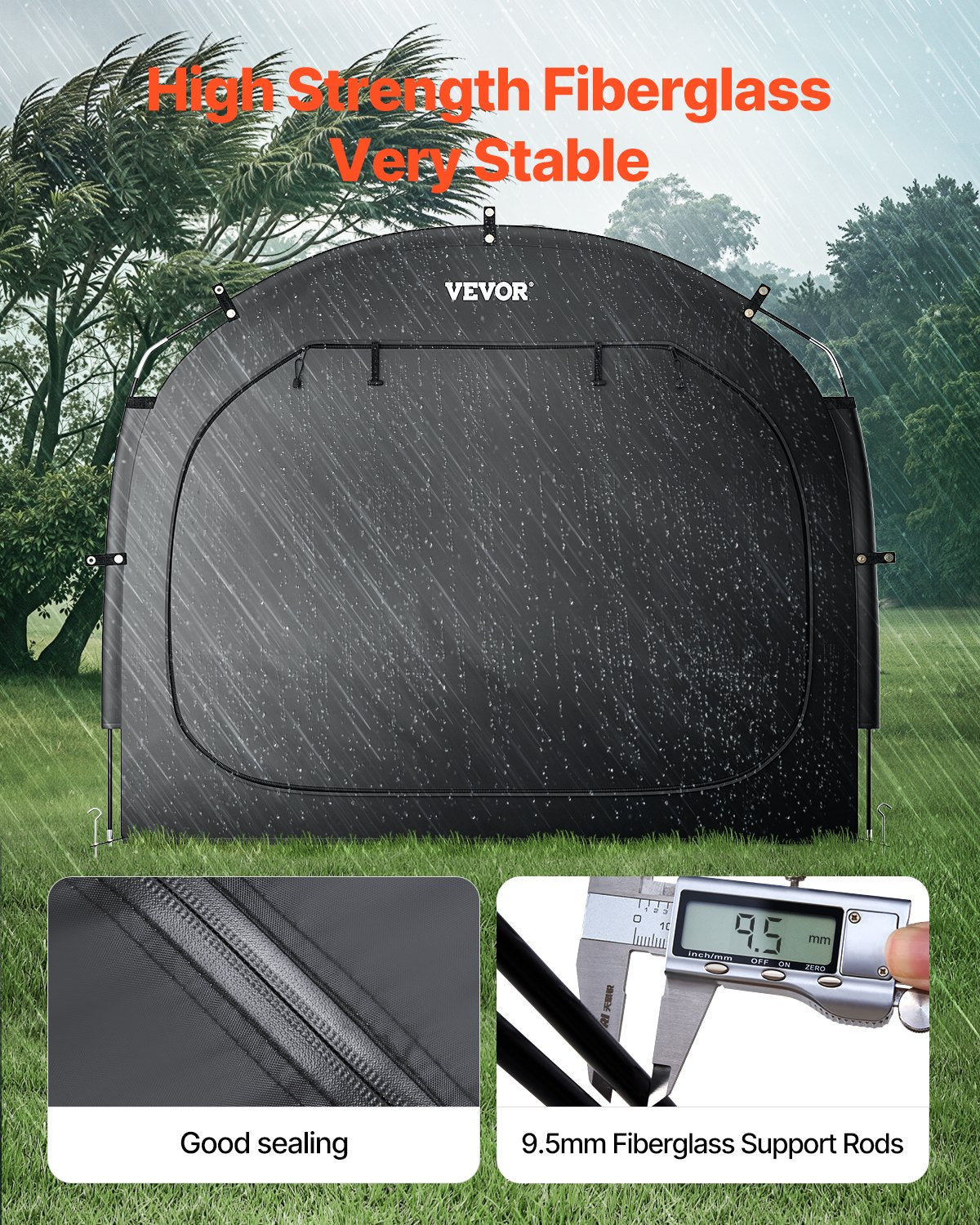 Outdoor Waterproof Bike Storage Tent for 5 Bicycles - Spacious & Portable