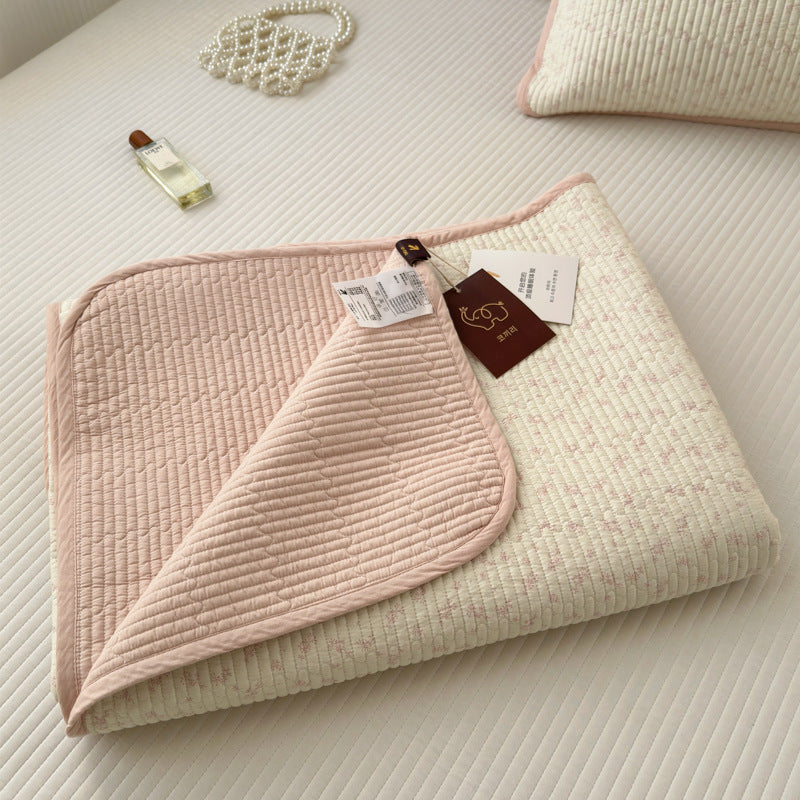 Double-Sided Pure Cotton Quilted Mattress Cover Bedspread - Multiple Sizes & Patterns