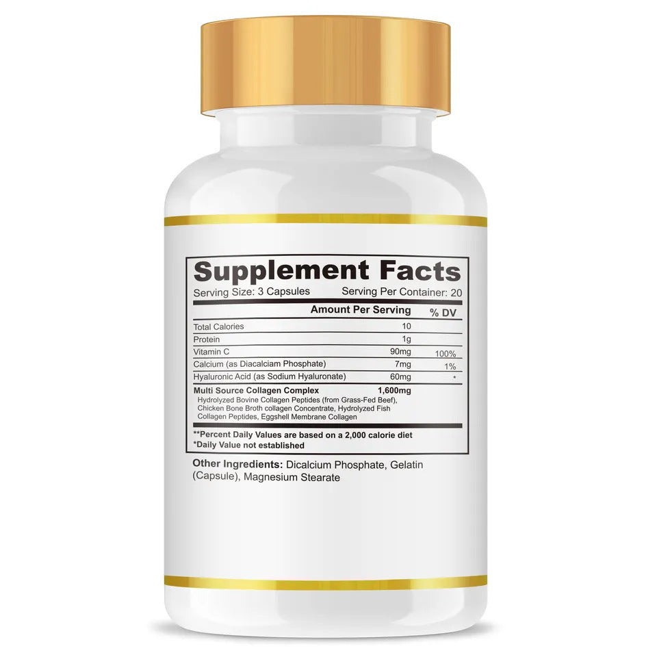 Collagen Capsules for Skin Hair & Joints - 60 Tablets