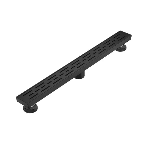 28 Inch Stainless Steel Shower Floor Drain with Removable Brick Pattern Grate and Hair Strainer