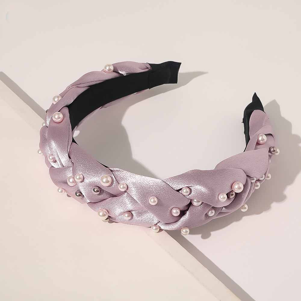 Crossed Knotted Pearl Headband