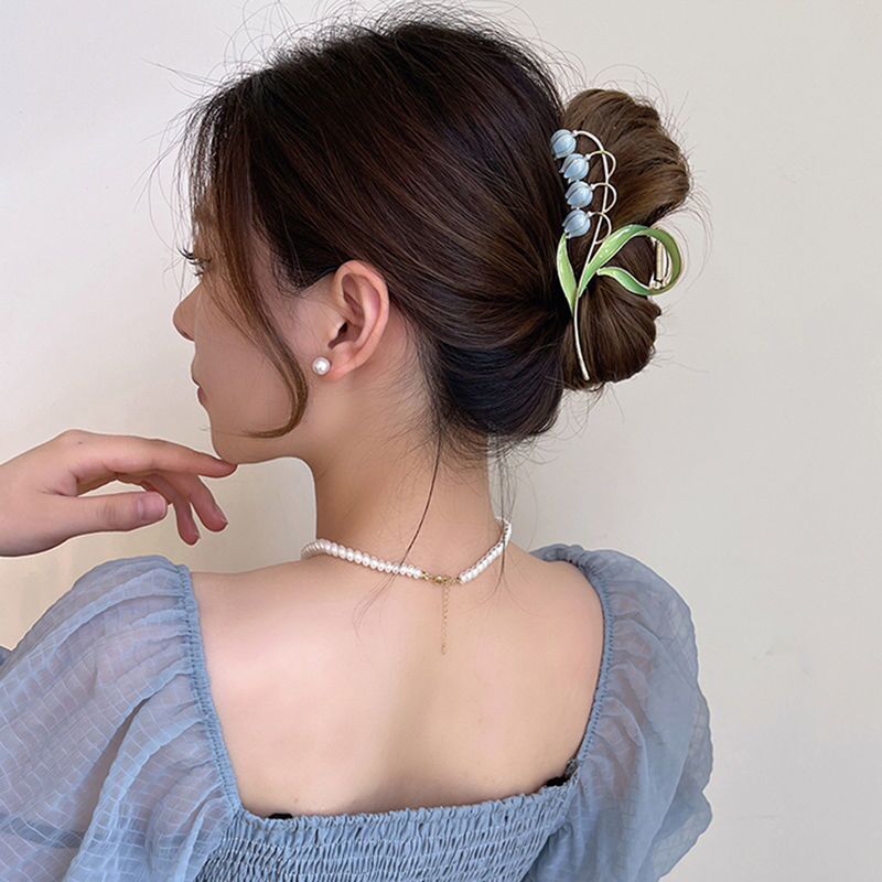 Flower Hair Clip, Women's Zinc Alloy Grab Clip