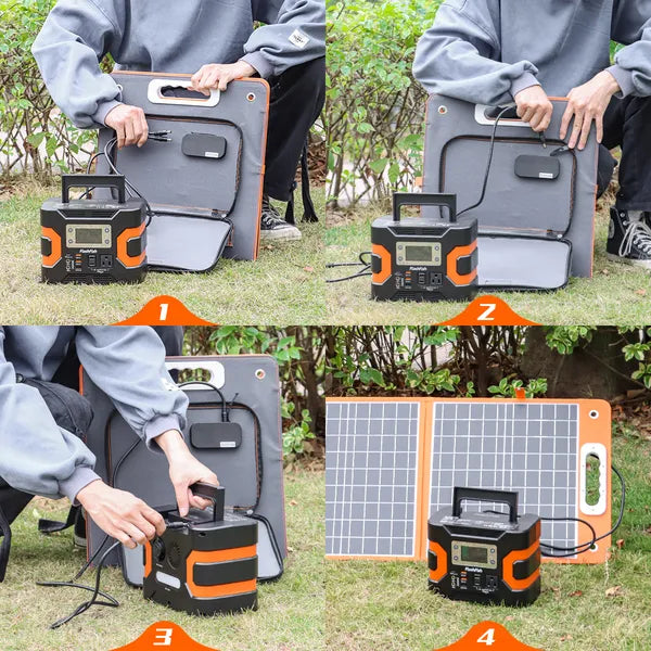 200W Power Station with 60W Solar Panel - 166Wh Backup Battery