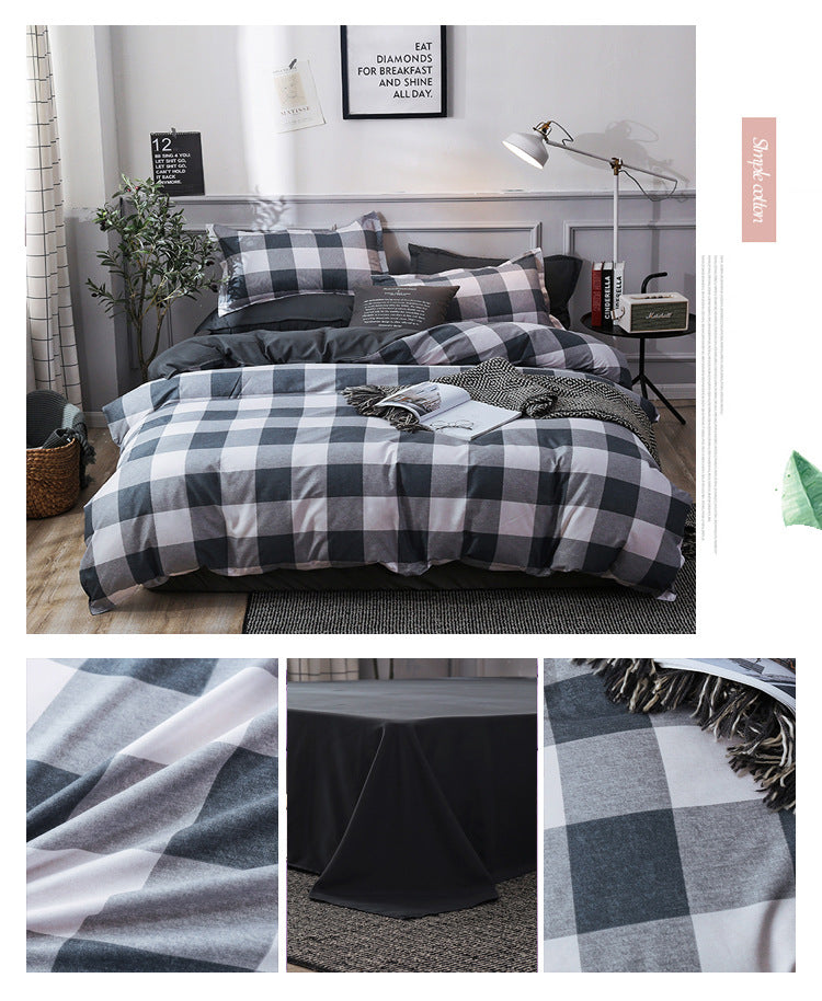 Aloe Cotton Bedding Sheets Set - Four-Piece Bed Linen for Home