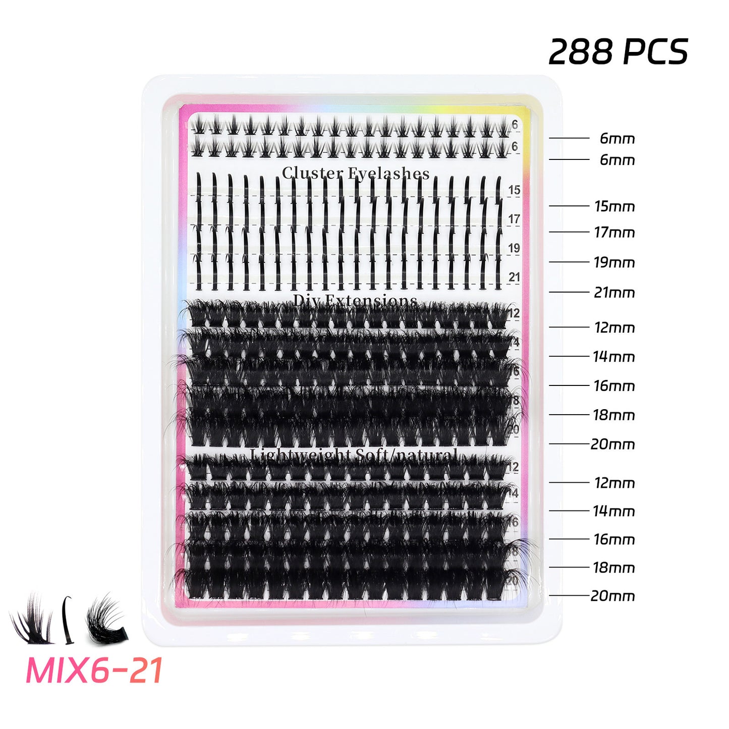 Fairy-Style Segmented Fluffy False Eyelashes - Dense, Volume & Natural Look