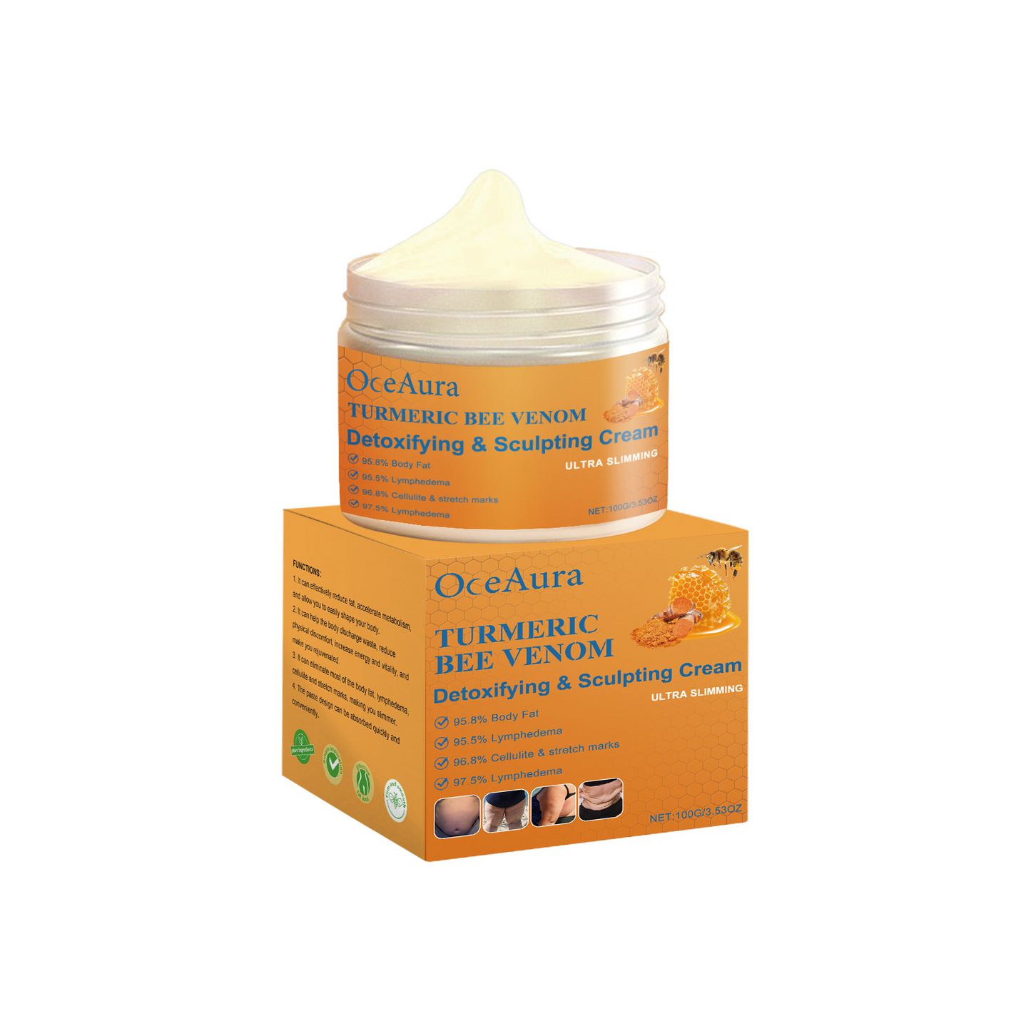 Turmeric & Ginger Body Massage Cream - Nourishing Skin Shaping Balm