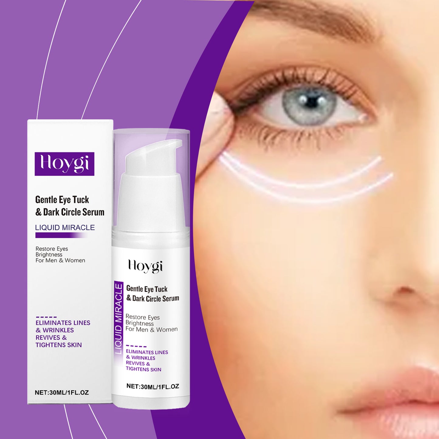 Hydrating Eye Serum with Niacinamide & Hyaluronic Acid for Fine Lines - 30ml