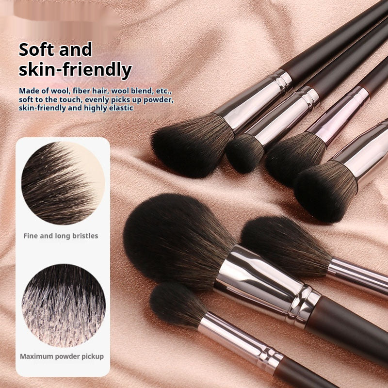 Animal Hair Loose Powder Eyeshadow and Concealer Makeup Brush Set - 33 Pieces