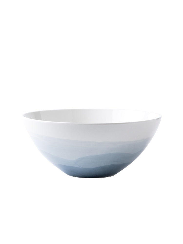 Solid Color Ceramic Noodle Bowl Set - Personalized Kitchen Dinnerware