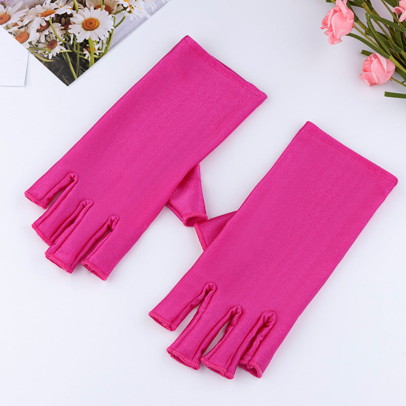 UV Protection Manicure Gloves - Half-Finger, 2 Pair