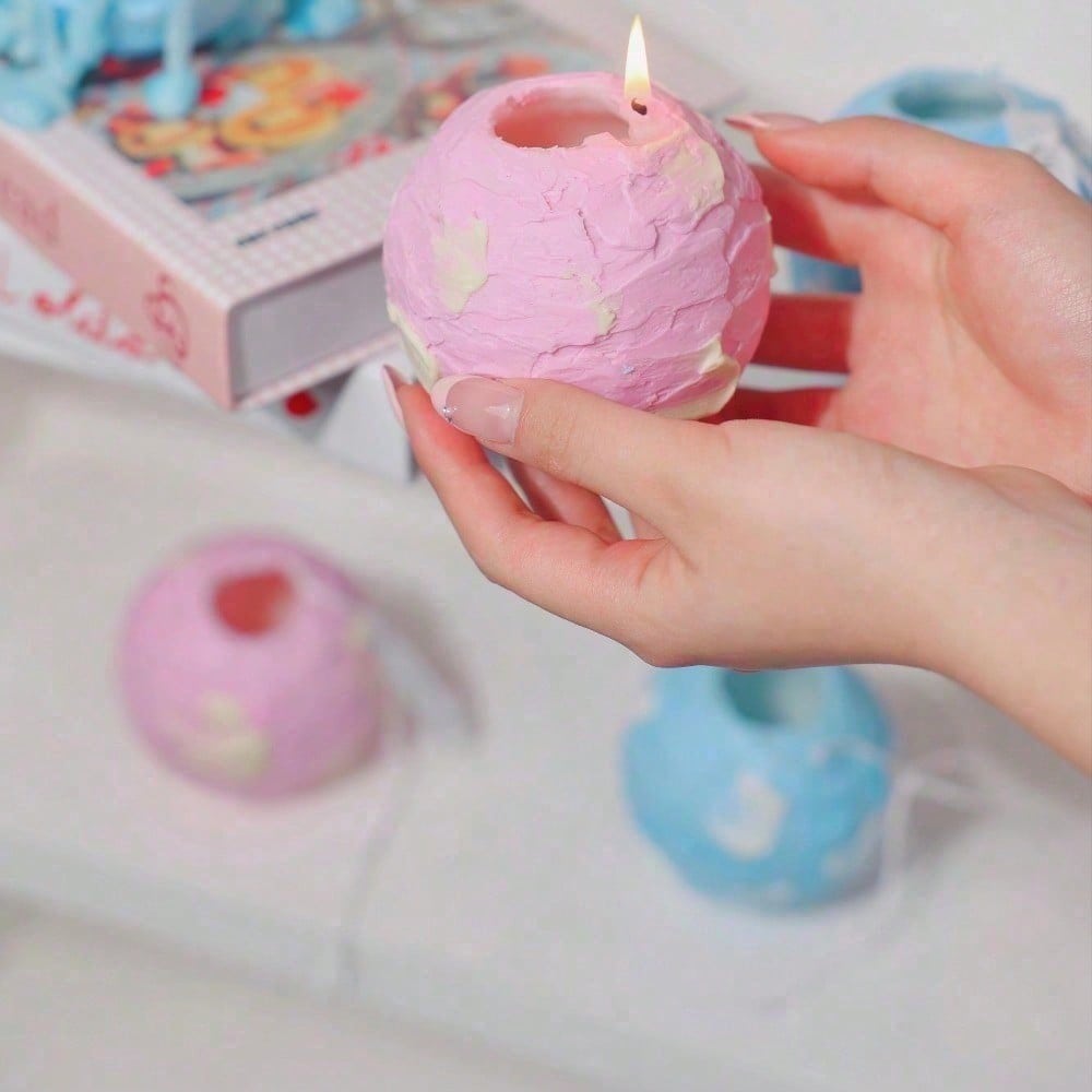 Rotating Globe Scented Candle - Hand Poured Decorative Wax