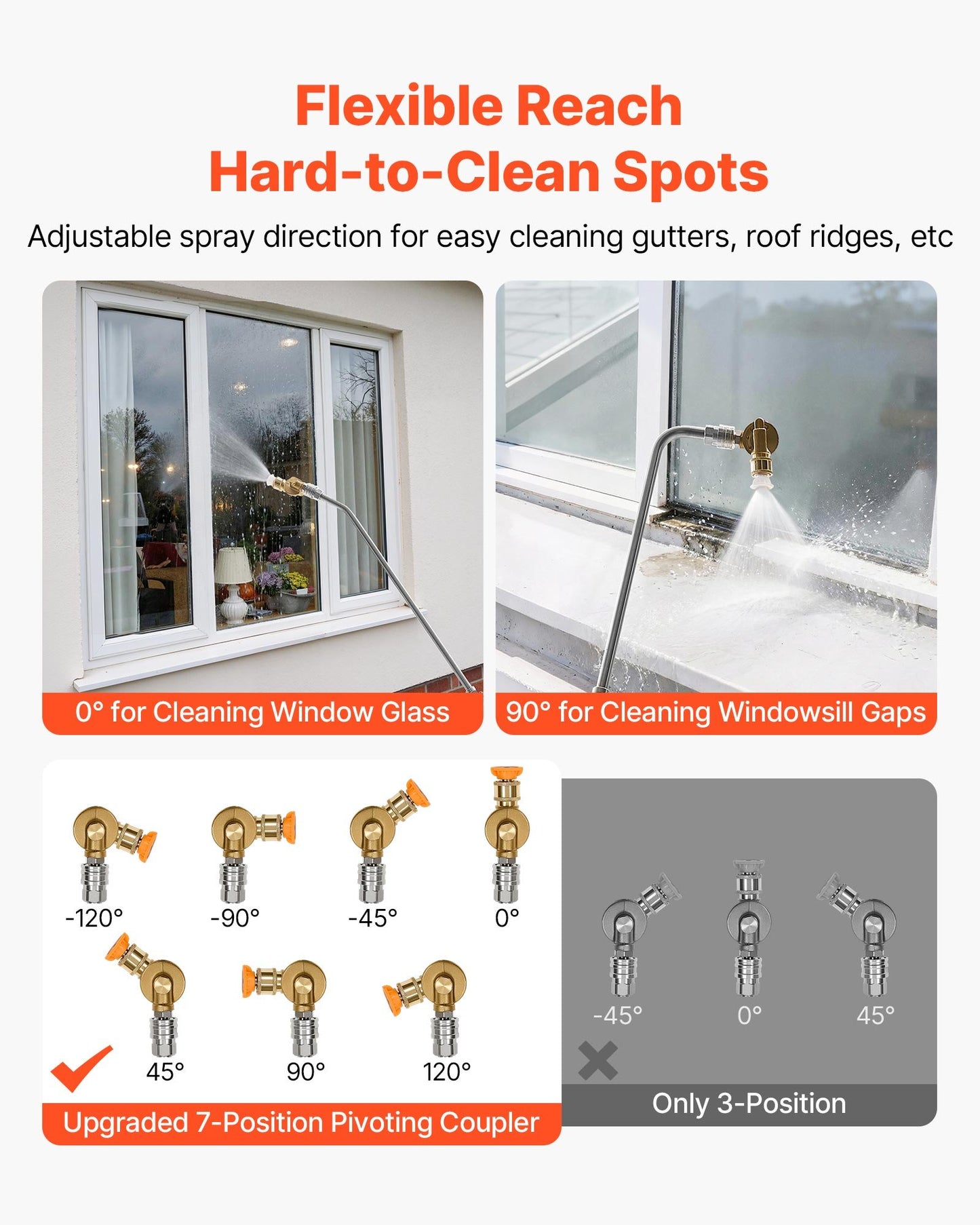 25 Ft Pressure Washer Extension Wand Kit with Nozzles & Hose, High-Pressure Cleaning Tool