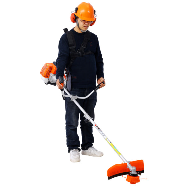 52cc Gasoline Lawn Mower with 2-in-1 Function, 10-inch Cutting Width, Rubber Handle