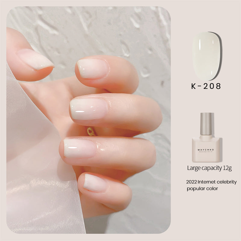 Transparent Jade Nude Nail Polish - 12ml Long-Lasting