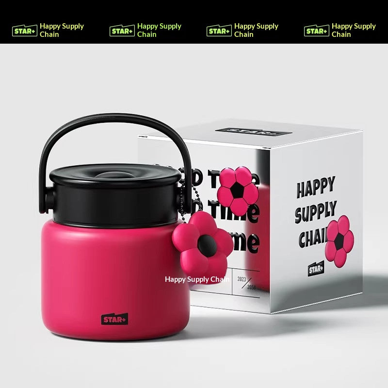 Portable Stainless Steel Lunch Box with Lid for Students and Office