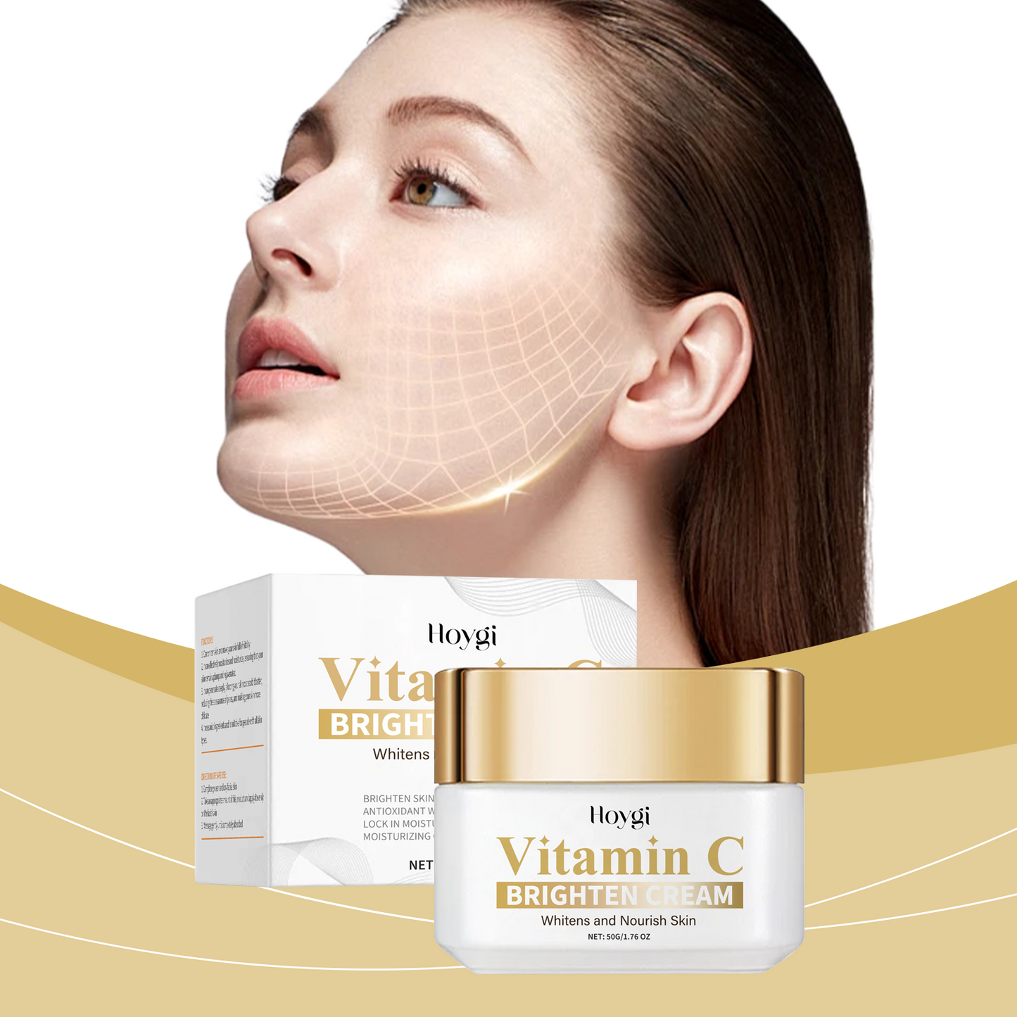 Vitamin C Brightening Facial Moisturizer - Pore Refining Face Cream