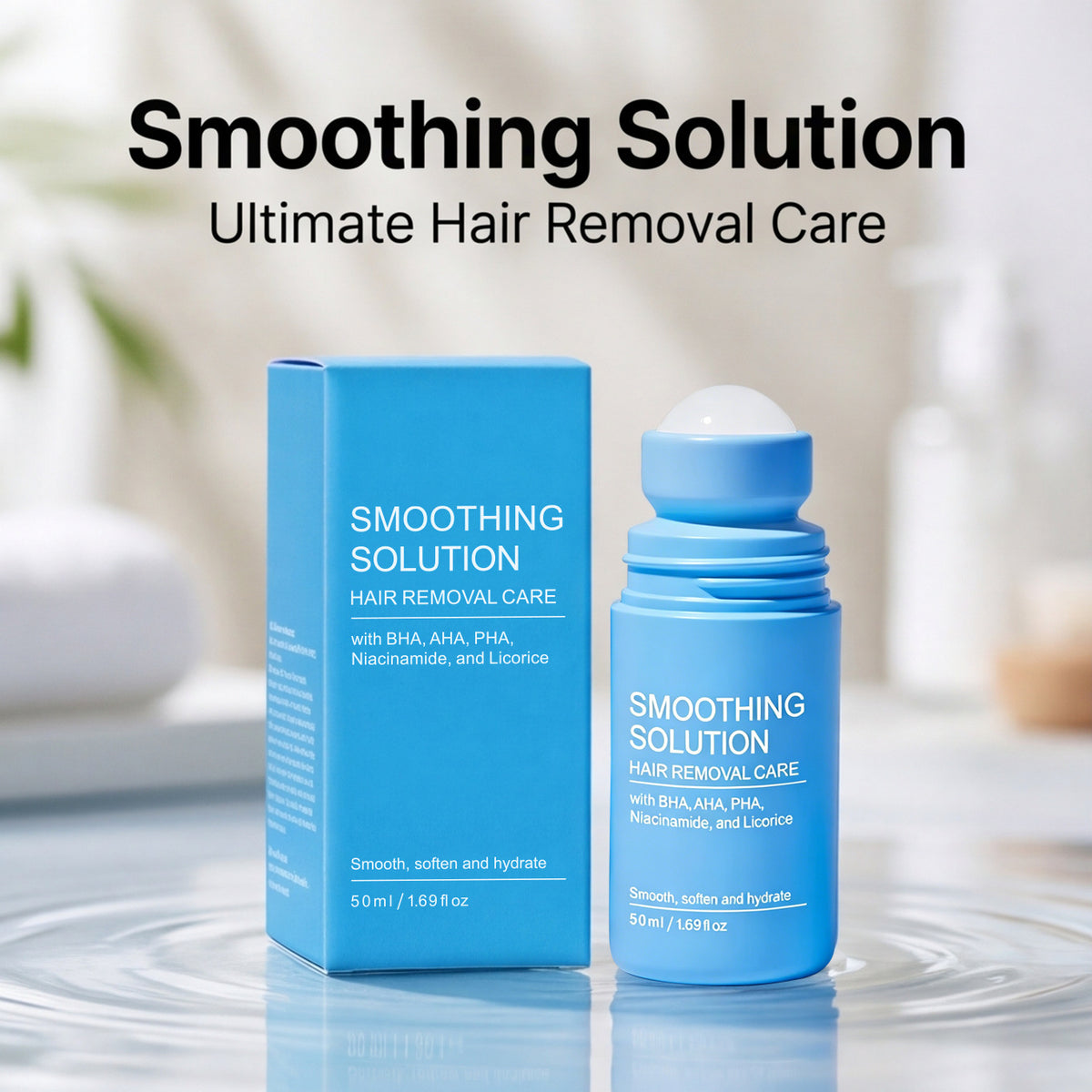 Post-Hair Removal Care Solution with Roller - 50ml