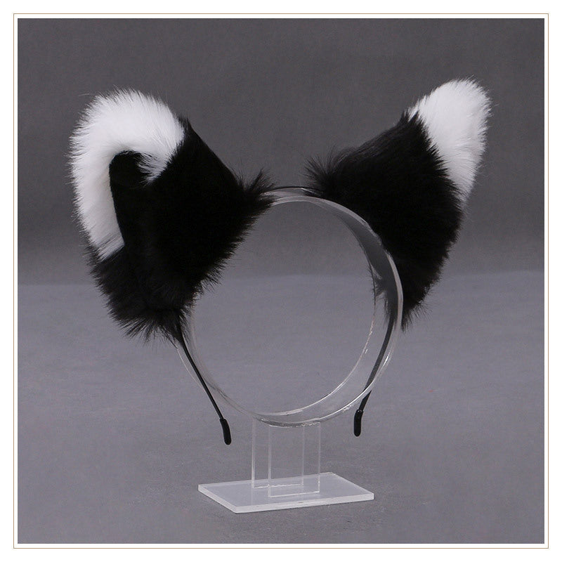 Handmade Japanese Cute Lolita Plush Fox Ears Hair Accessories - Unisex