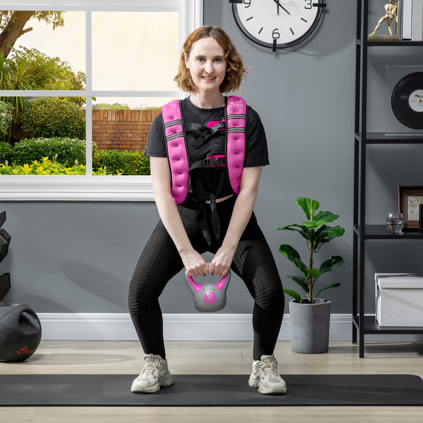 Adjustable Weighted Vest for Workout - 17.6 lbs, Pink