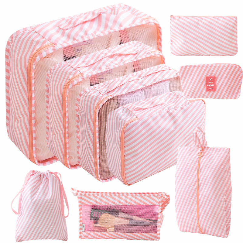 9-Piece Thickened Twill Travel Storage Bag Set for Shoes Clothes Toiletries