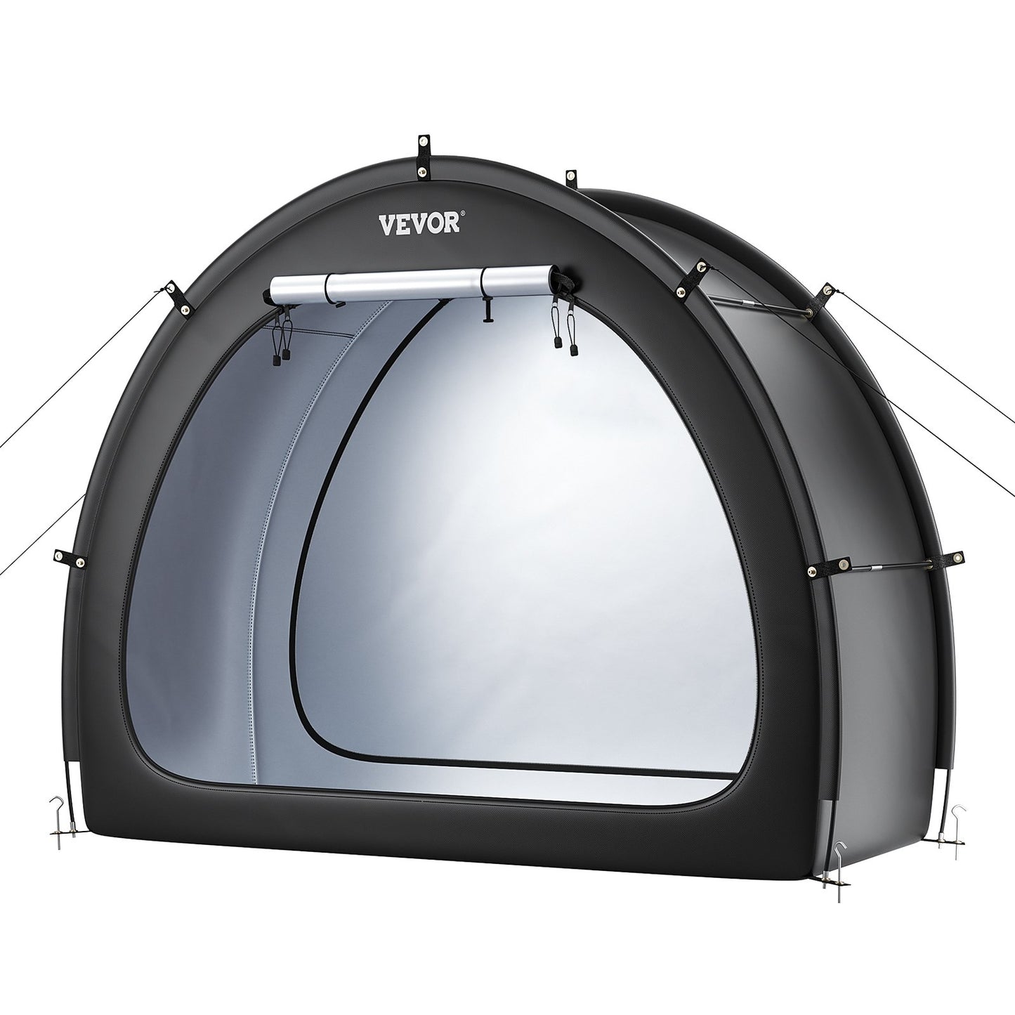 Outdoor Bike Storage Tent Waterproof Fan-Shaped Shed for 1-2 Bikes