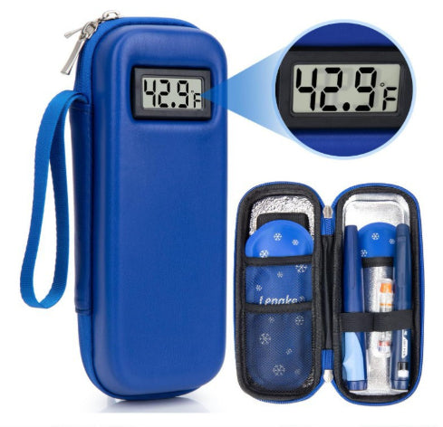 Travel Suitcase with Temperature Display & Refrigerated Medicine Storage