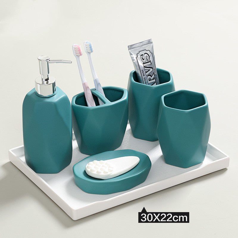Ceramic Bathroom Toilet Set - Multi-Color Home Storage & Vanity Accessories