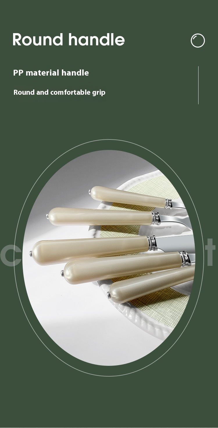 Luxury Nordic Style Household Kitchen Cutlery Set - Portable Knife Fork Spoon