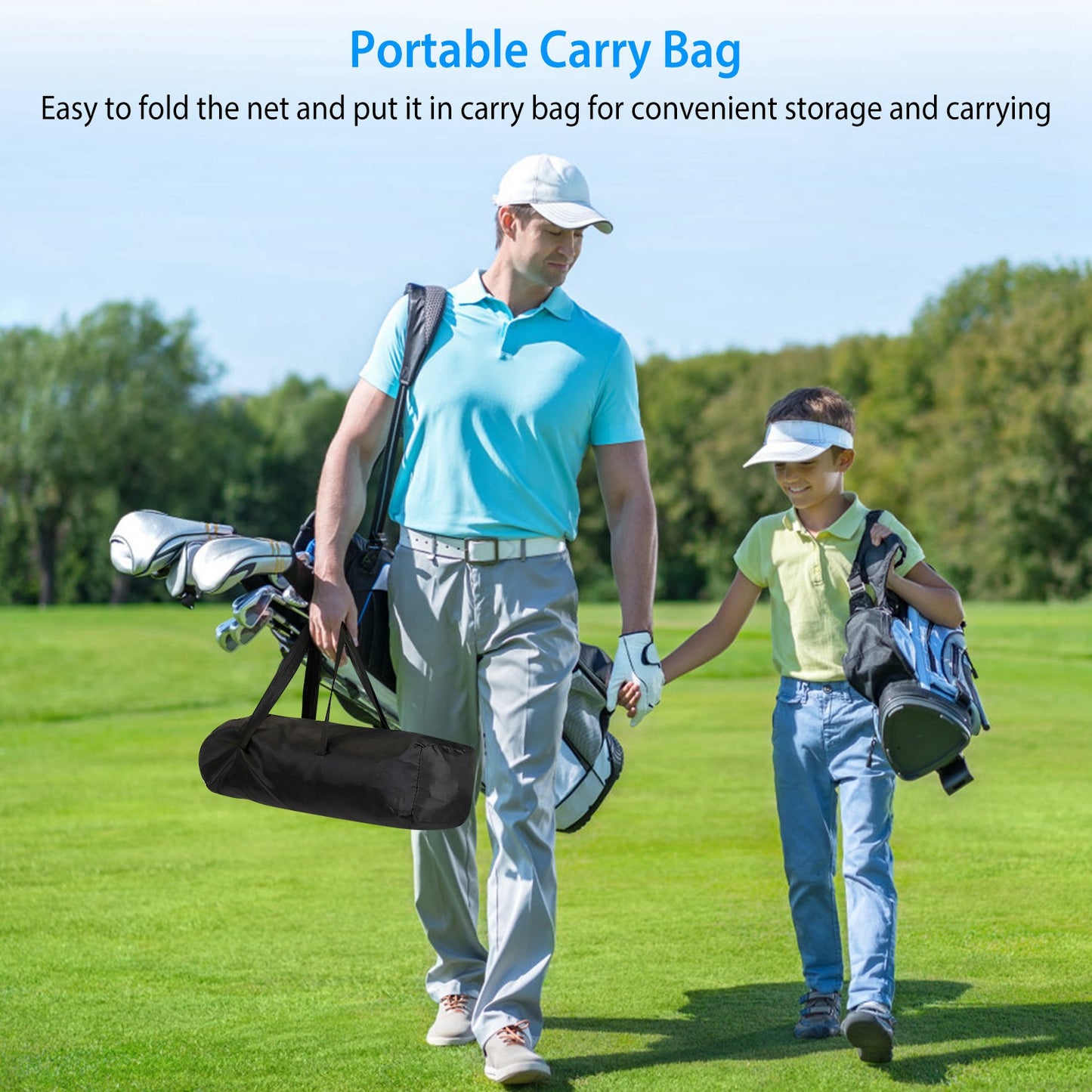 Golf Hitting Net with Target Cloth - Portable Indoor/Outdoor Practice