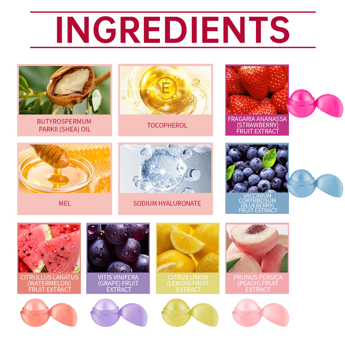 Moisturizing Honey Lip Balm with Blueberry Extract & Sodium Hyaluronate