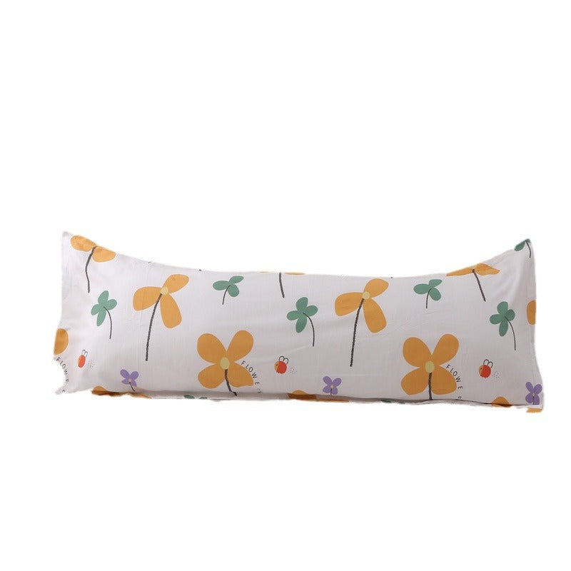 Double Cotton Pillowcase with Cartoon Prints - 48x120cm Home Textiles
