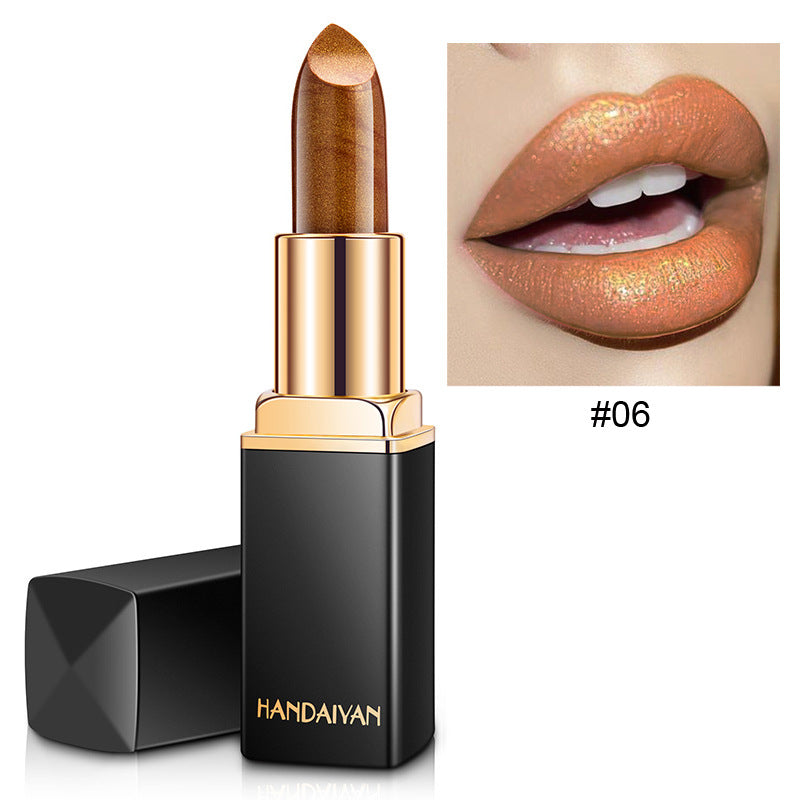 Mermaid Metallic Lipstick - Color Changing Pearlescent Lip Color with Temperature Effect