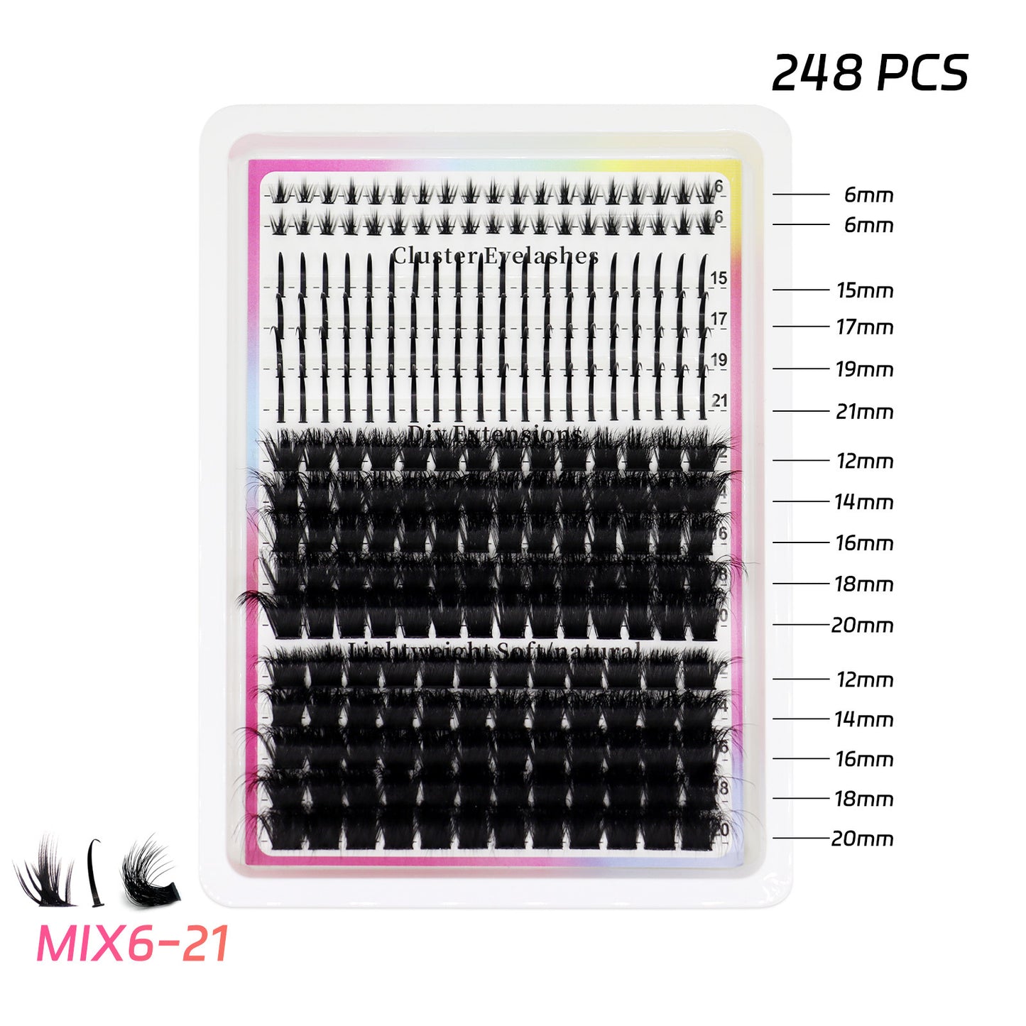 Fairy-Style Segmented Fluffy False Eyelashes - Dense, Volume & Natural Look