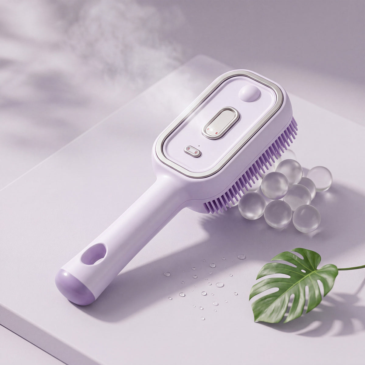 Electric Mist Massage Comb for Face Skin Care - Purple