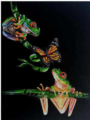 Water Animal Diamond Painting Kit Frog Square Full Cover Craft Set