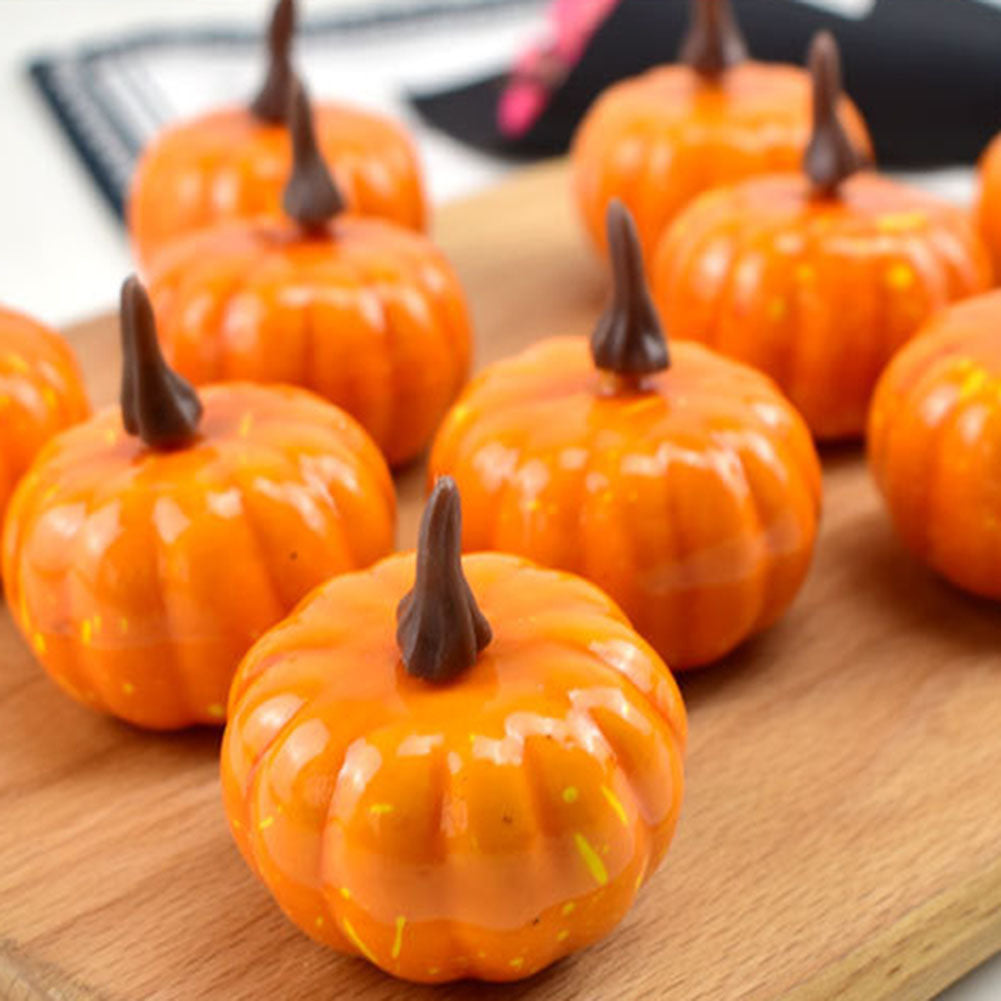 12-Pack Artificial Pumpkins for Thanksgiving Decor - 5.2cm