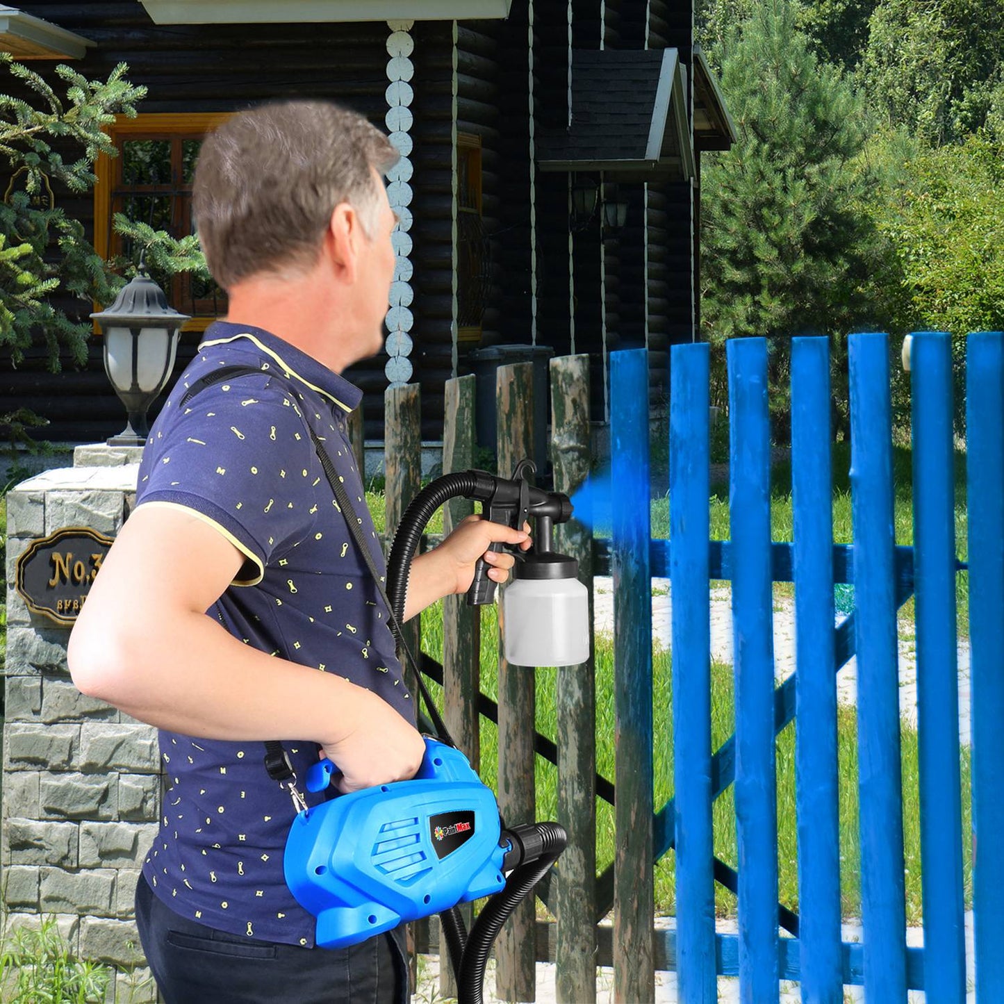 800ML Paint Spray Gun for Home Garden Decoration - 3 Pattern HVLP Painter