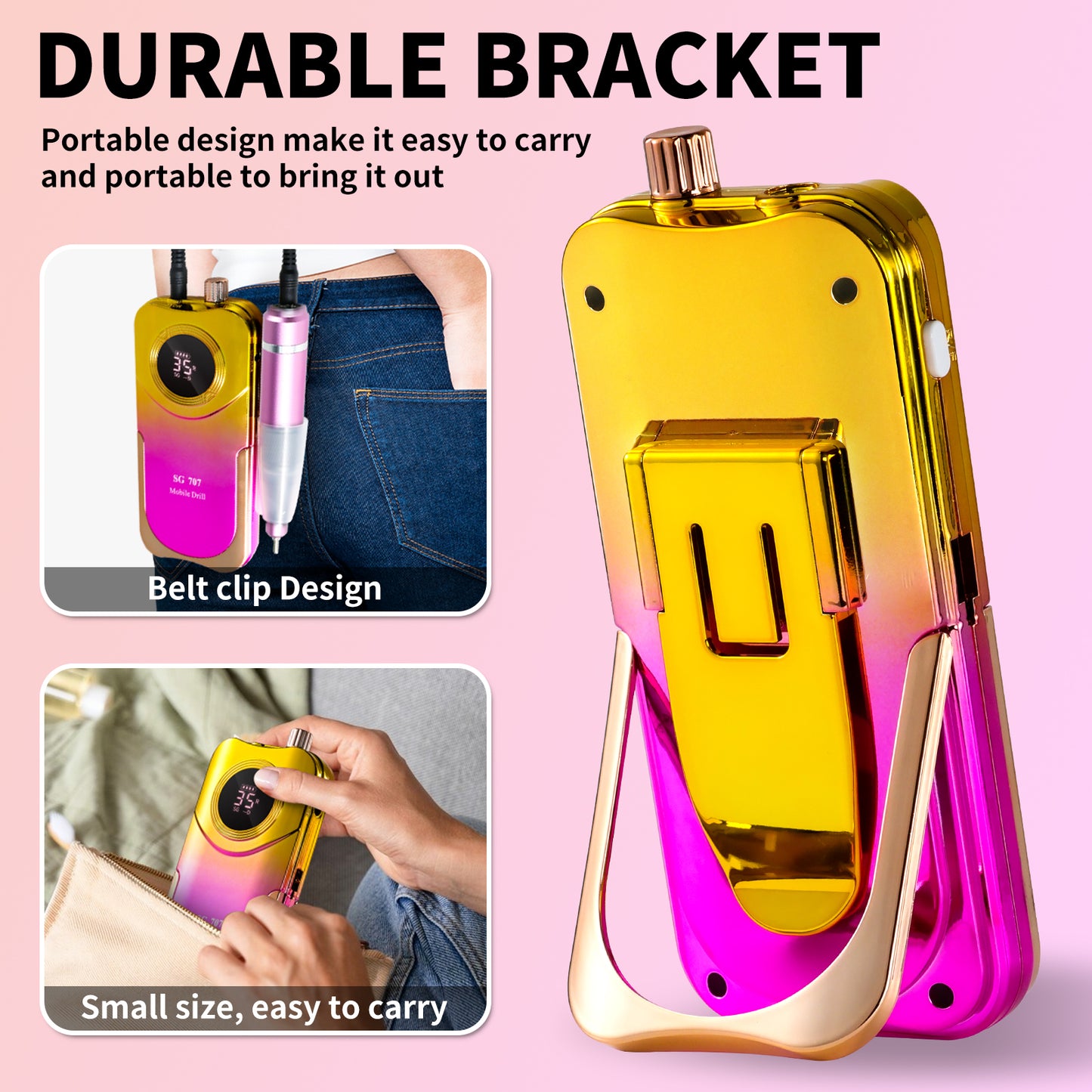 Portable Cordless Electric Nail Drill - 35000 RPM Professional E-File Kit