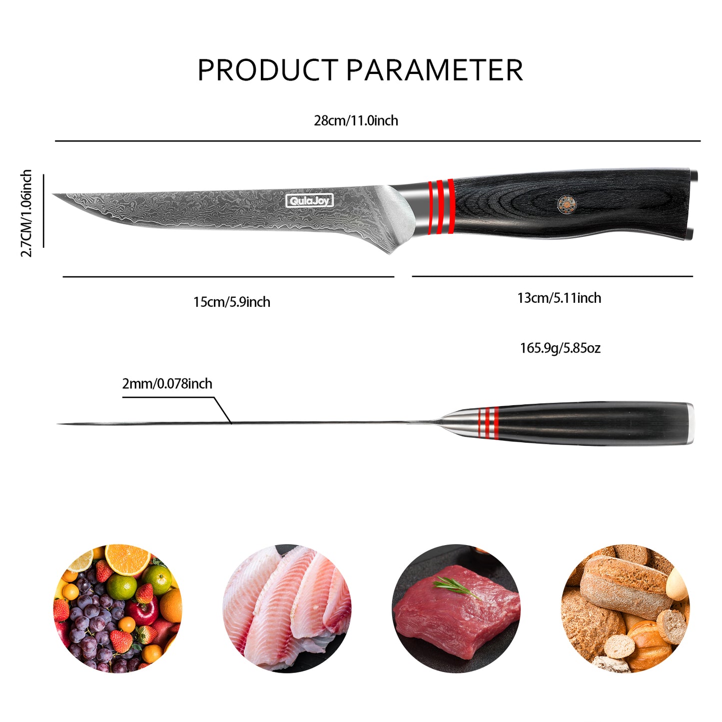 VG10 Chef Knife - 67-Layer Japanese Damascus Steel, 8 Inch Kitchen Knife with Ergonomic Handle