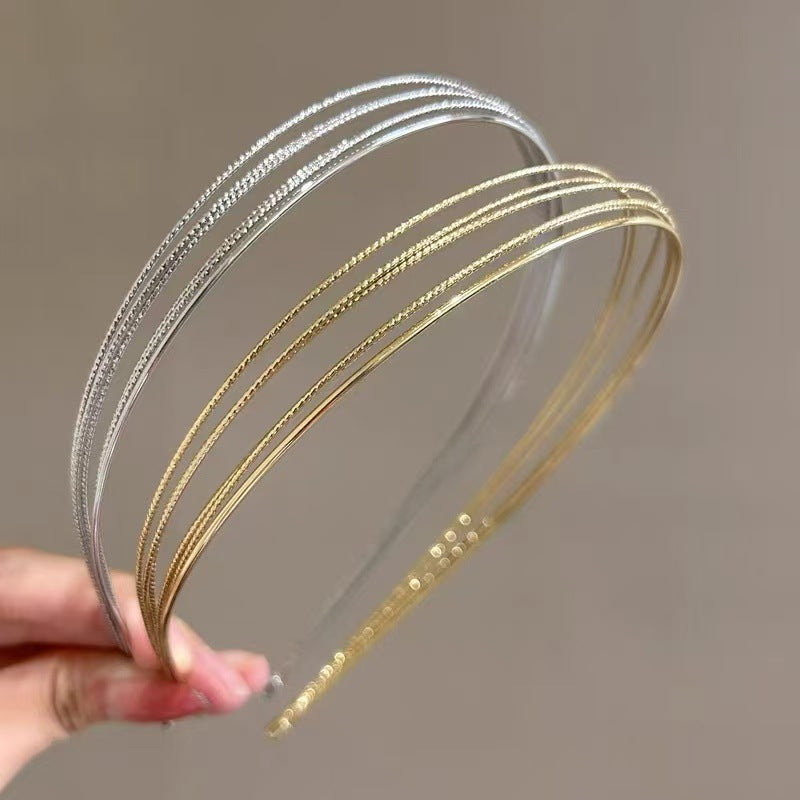 Stylish Metal Headband for Women - Minimalist Fan-Shaped Hair Accessory