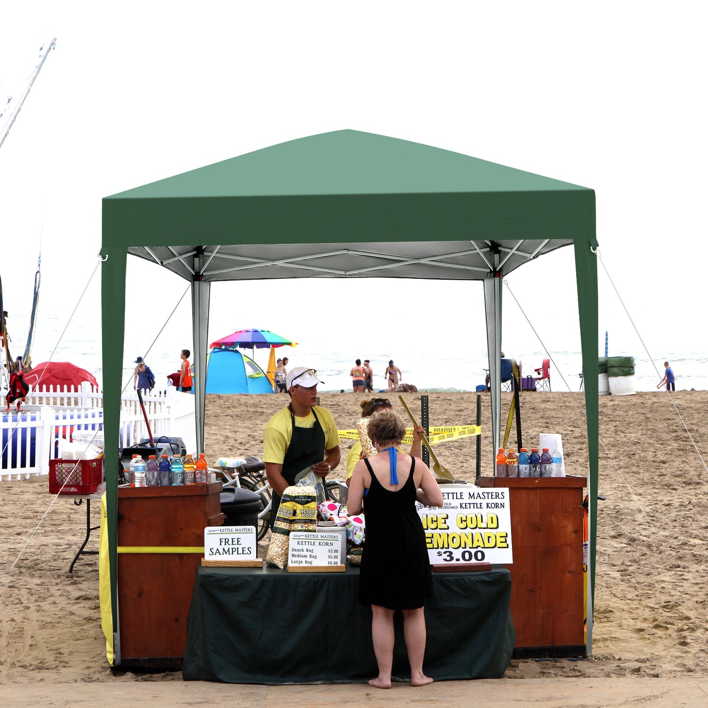 Green Waterproof Folding Tent - 2x2m for Outdoor Events