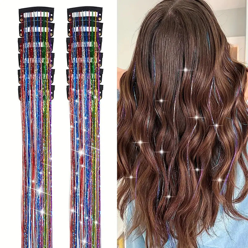 Colorful Seamless Hair Extensions - Multiple Colors