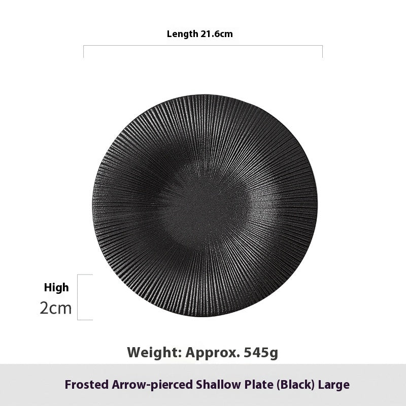 Ceramic Western Food Plate Set - Porcelain Dinner Flat & Shallow Plates