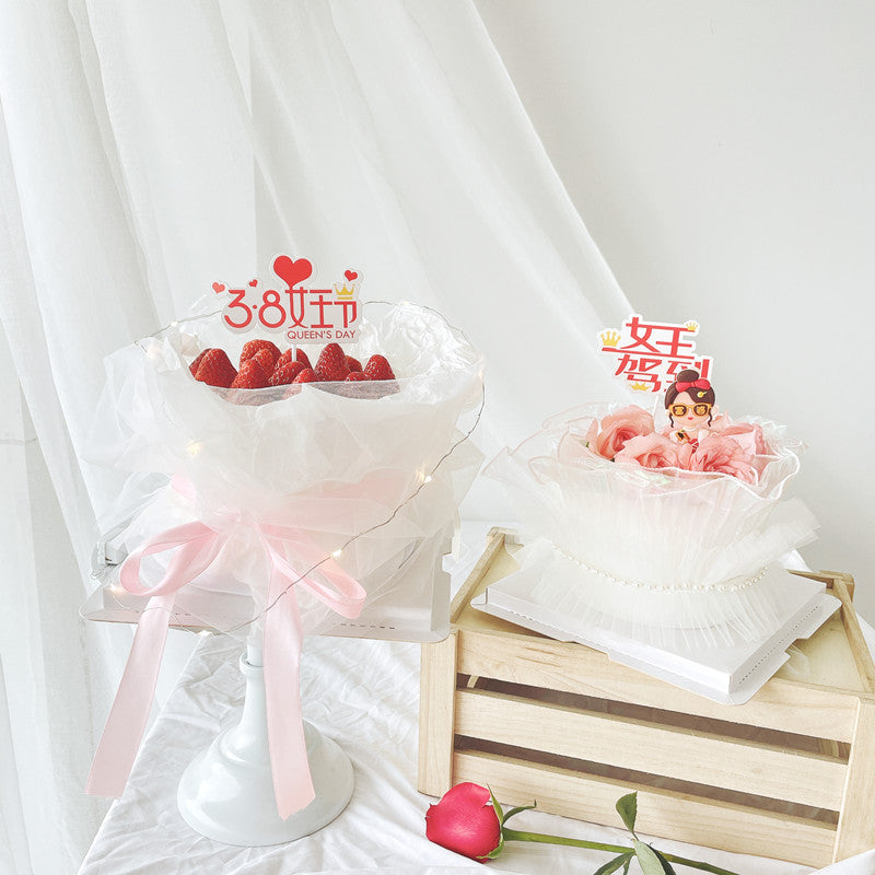 Holiday Cake Decoration Ribbon Set - Festive & Party Supplies